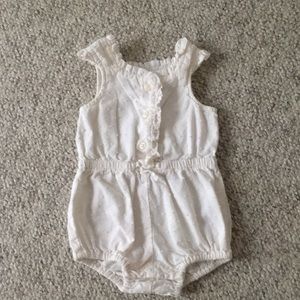 White baby romper- Baby Gap